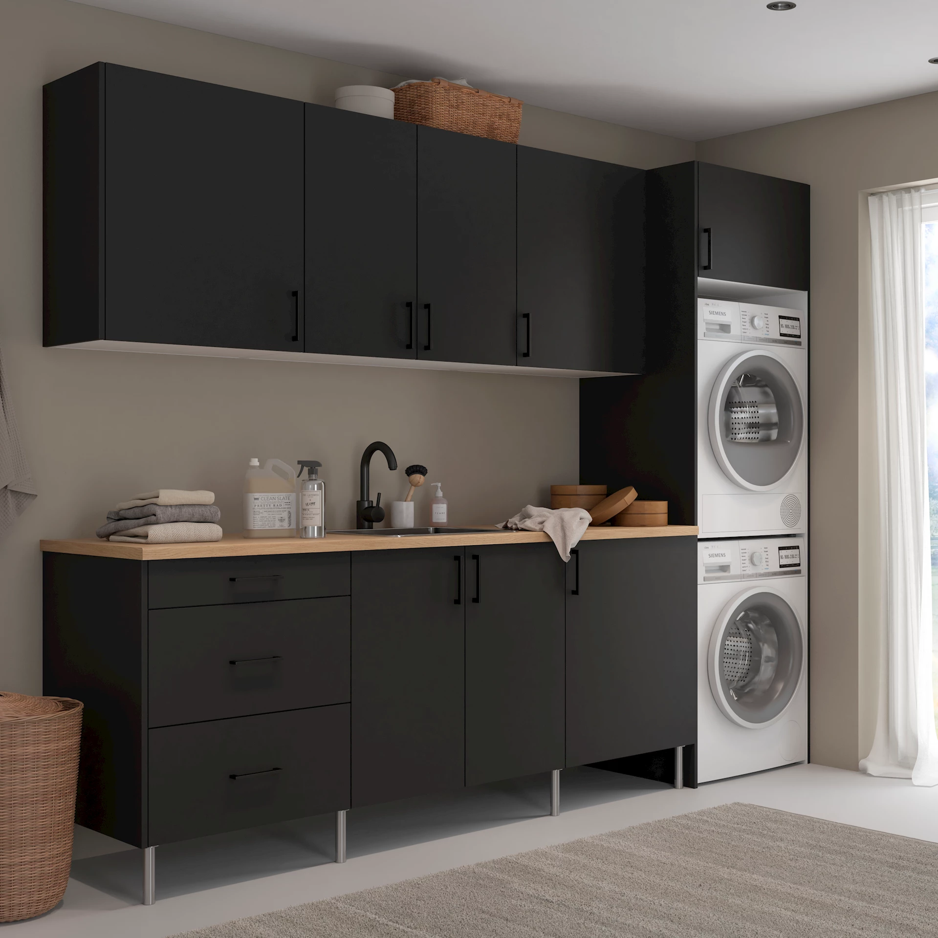 ART317 - Vaskerom Sort matt - 